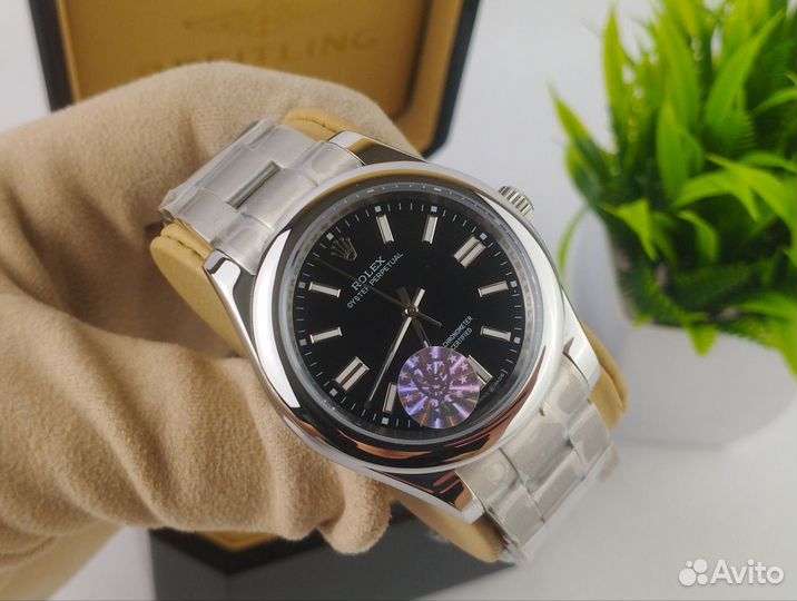 Часы мужские rolex oyster perpetual black