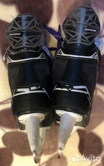 Детские хоккейные коньки, краги bauer supreme