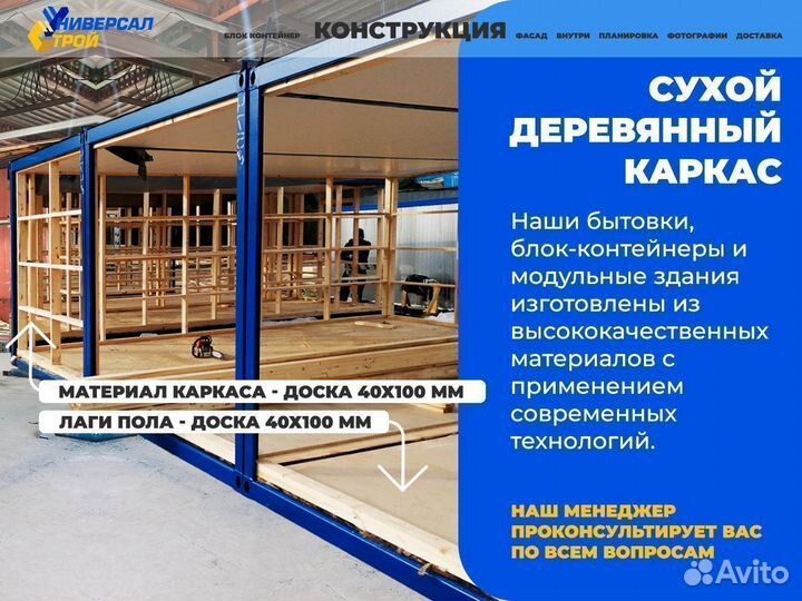 Пост охраны блок кпп вагончик бытовка под ключ