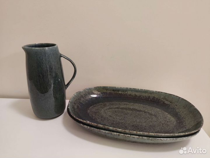 Керамическое блюдо H&M home, зеленое