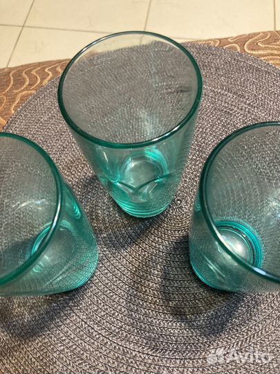 Стаканы Магдональдс - зеленое стекло