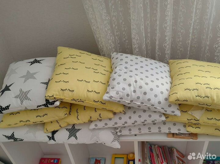 Бортики в детскую кроватку комплект 12 штук