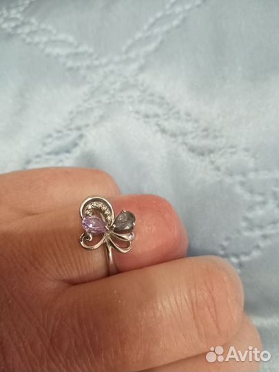 Серебряное кольцо с аметистом