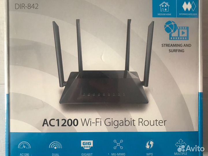 Wi-Fi Роутер D-Link DIR-822, 842