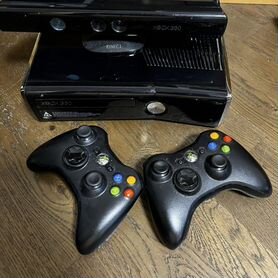 Xbox 360 slim freeboot + 2 геймпада + Kinect