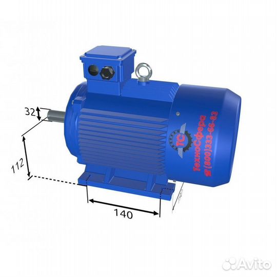 Электродвигатель аир 112мв8 (3кВт/750об.мин)