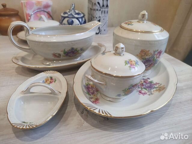 Соусник, сахарница,горчичница. Фарфор Польша