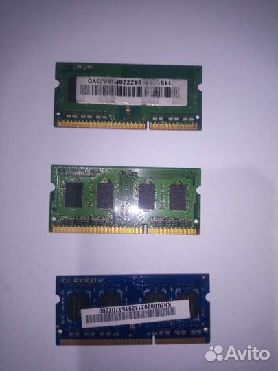 Оперативная память ddr3 по 2 Gb для ноутбука