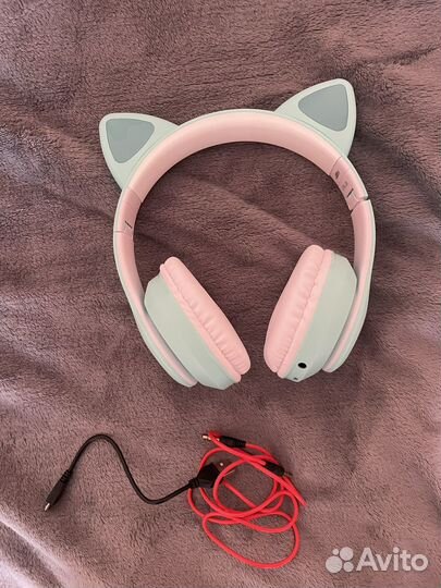 Беспроводные наушники с кошачьими ушками