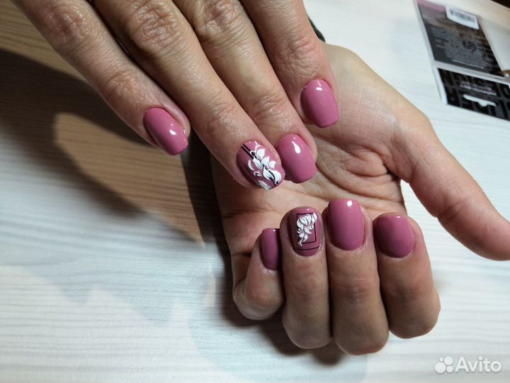 Маникюр, гель лак, укрепление, наращивание