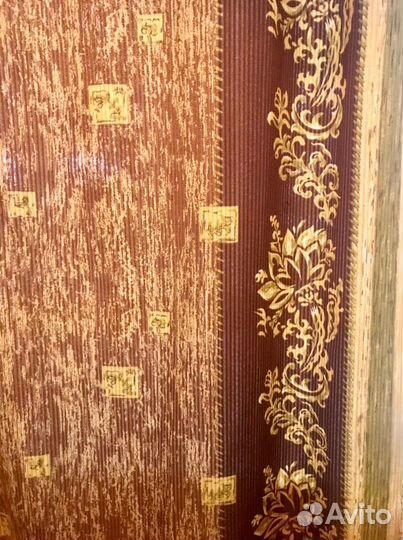 Шторы 140х220 2 шт коричневый с золотом