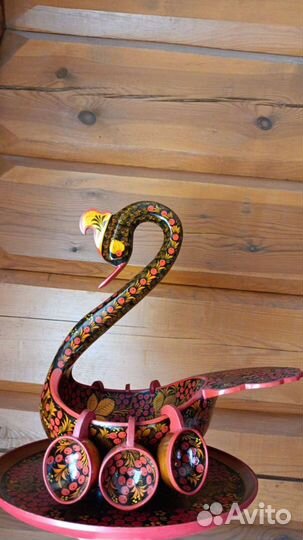 Лебедь братина хохлома