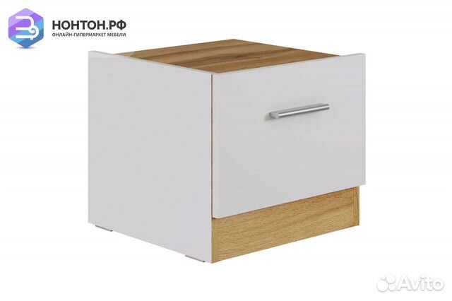 Тумба прикроватная Fresco левая белая / дубвотан