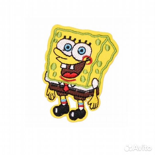 Нашивка на одежду спенч боб термонашивка