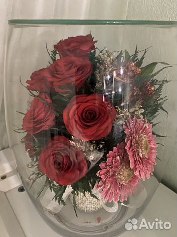 Стабилизированные цветы в стекле