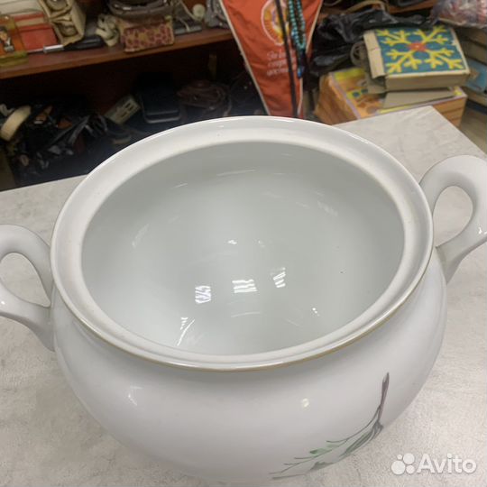 Советская Фарфоровая Супница Фарфор Сделано В СССР