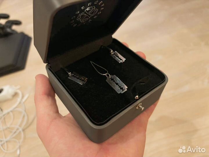 Серьги и подвеска серебро