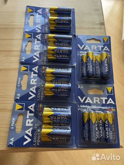 Батарейки AA varta longlife power оригинал 6 шт