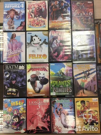 Картриджи Sega и Dandy