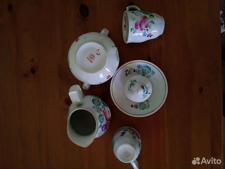 Кофейный сервиз фарфор роспись ручная