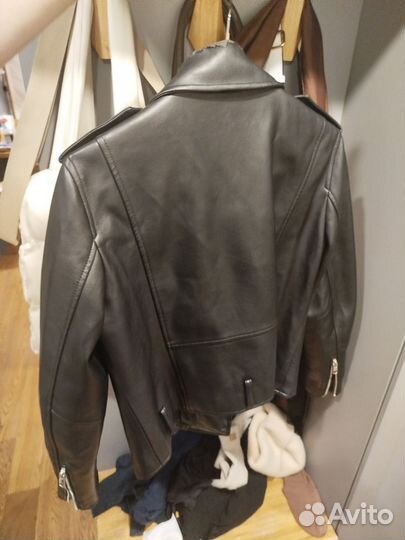 Кожаная куртка косуха zara