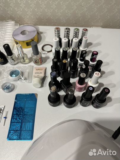 Гель лаки, для маникюра, фонарик,кисти