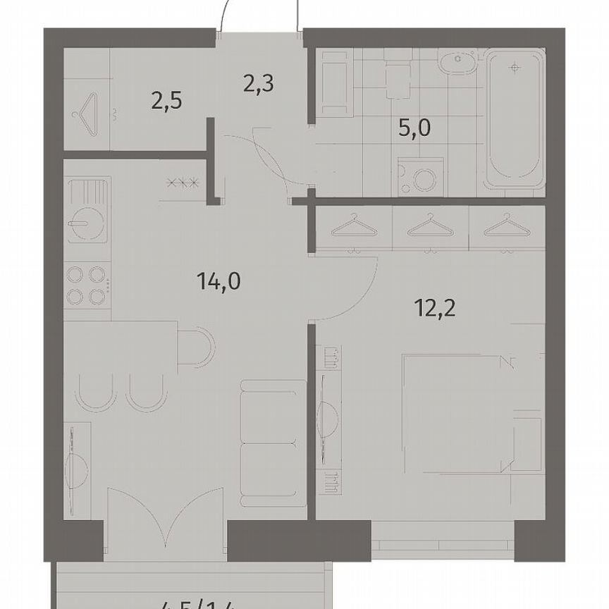 1-к. квартира, 37,5 м², 3/11 эт.