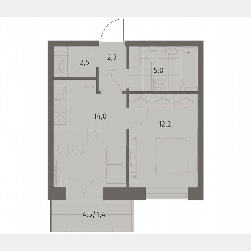 1-к. квартира, 37,5 м², 3/11 эт.