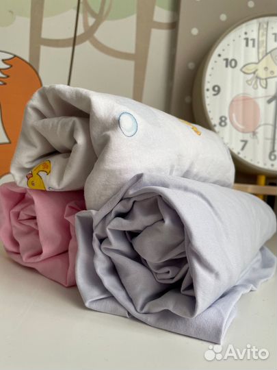 Простынь на резинке 120 60