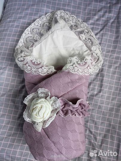 Конверт -одеяло на выписку для девочки