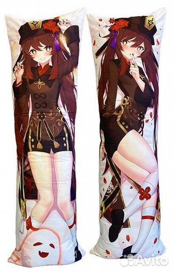 Подушка дакимакура Ху Тао 150*50 см