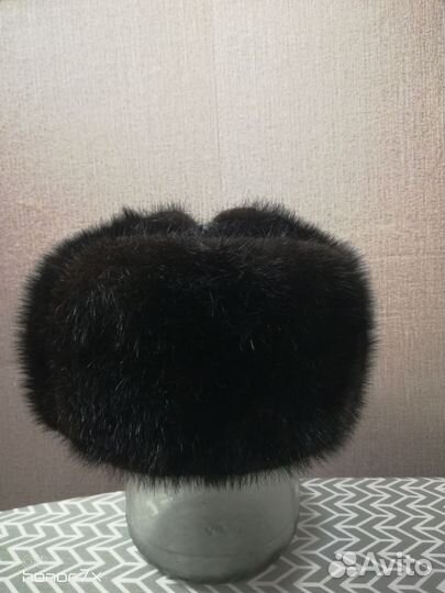 Норковая шапка мужская ушанка новая