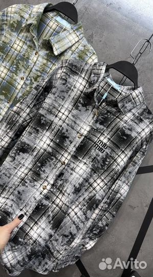 Брендовая рубашка в клетку (размер 42-48)