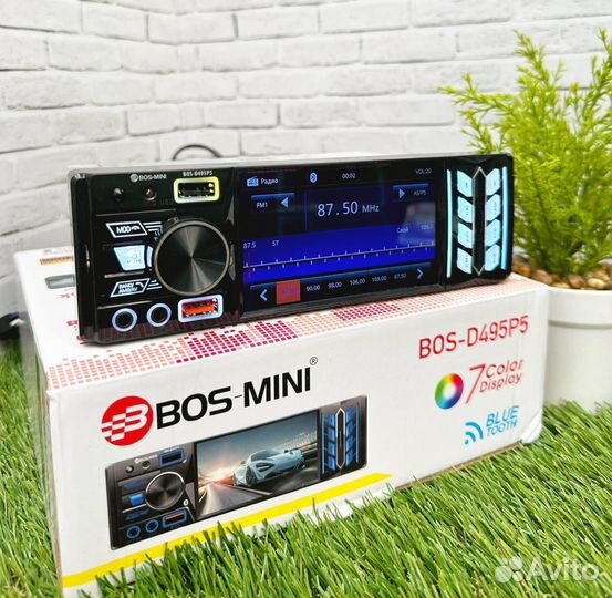 Магнитола 1 din с экраном bos mini арт604