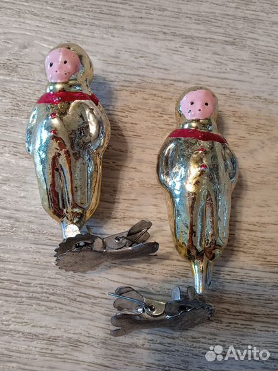 Игрушка винтаж елочная на прищепке