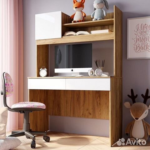 Стол письменный Селфи пс-05 Семья Мебелони крафт/б