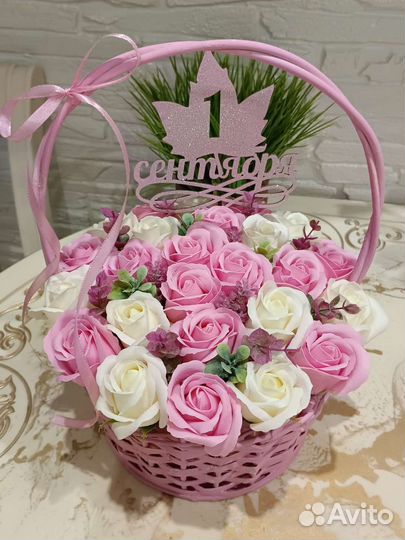 Букет из мыльных роз