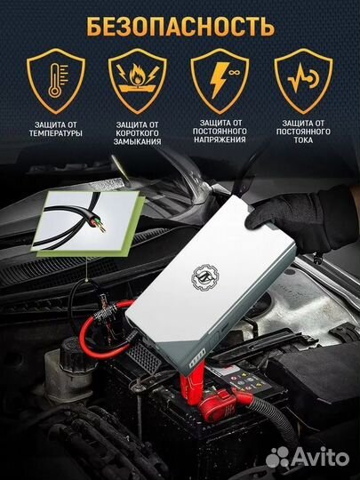 Пусковое устройство для автомобиля 8500 mAh 12V 40