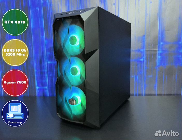 Сборки пк AMD7600-RTX4070-16DDR5-HJS2567834910-A620