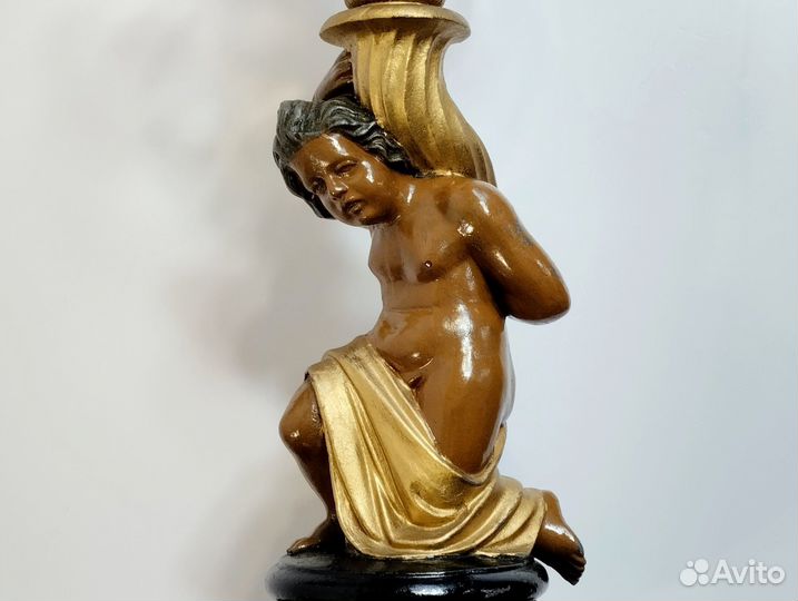 Настольная лампа старинная антикварная керосиновая