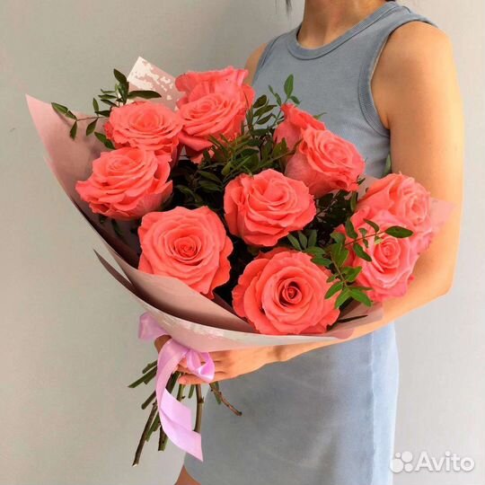 Цветы розы букет