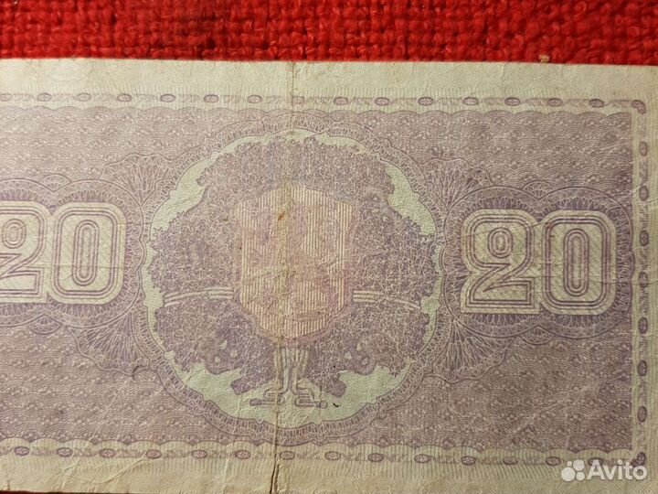 Банкнота / Финляндии 20 марок / 1939год/VF.LittD