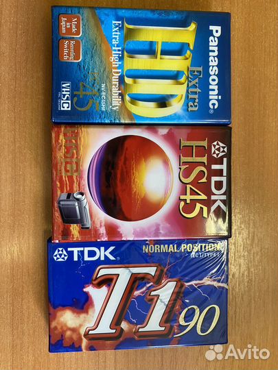 Видеокассеты новые TDK и Panasonic