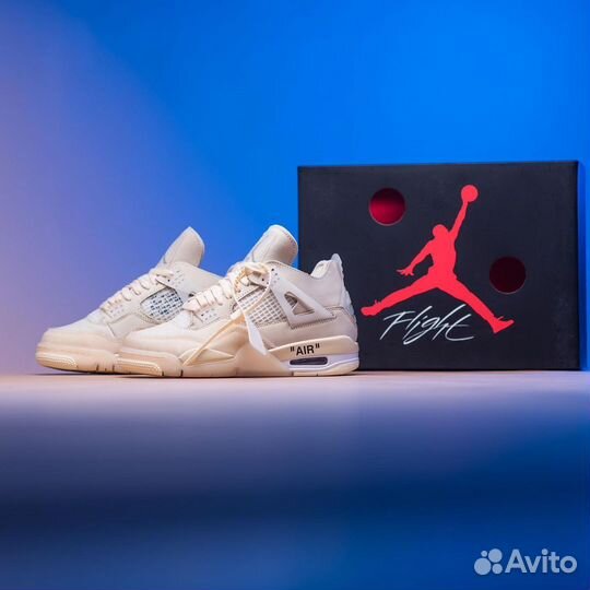 Off-White X Wmns Air Jordan 4 Retro SP Sail