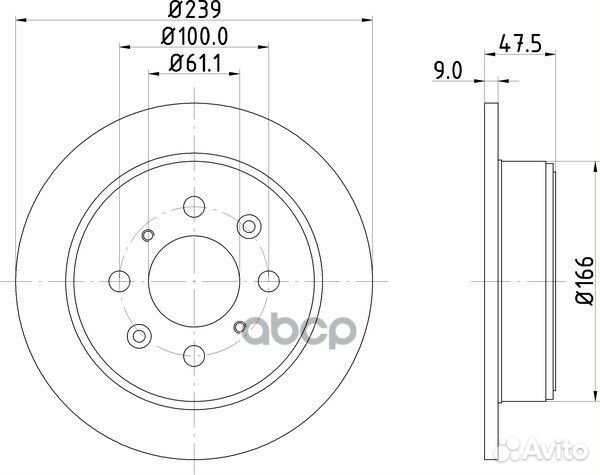Диск тормозной зад honda jazz II (GD, GE3