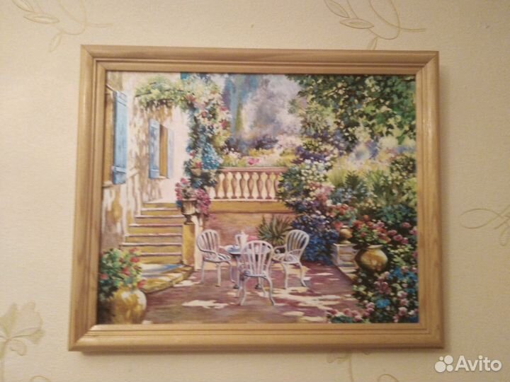 Картина маслом «Итальянский дворик»