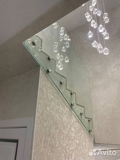 Перила для лестницы стеклянные ограждения