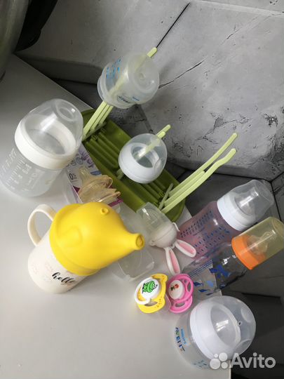 Бутылочки, подставка, ниблер