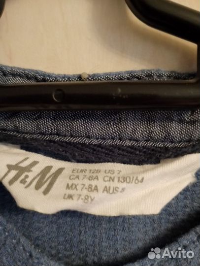 Рубашка в школу H&M, рост 122-128