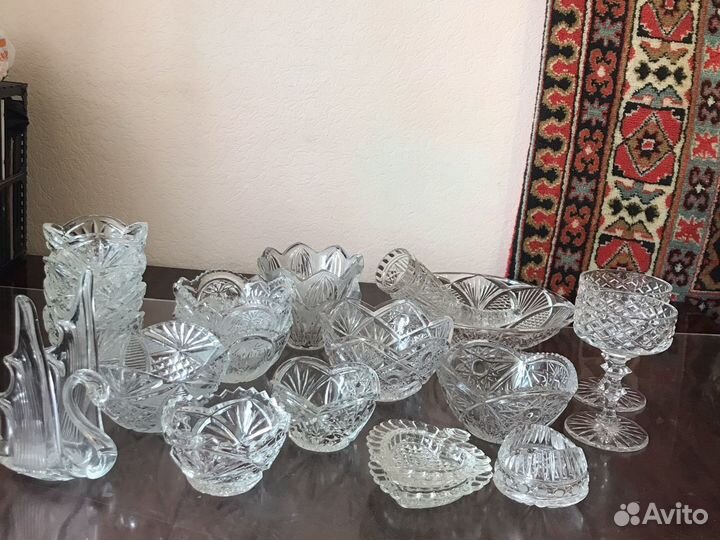 Салатники и конфетницы из хрусталя